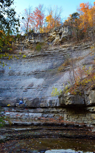 Robin For Scale with the Escarpment :: I've Been Bit! A Travel Blog