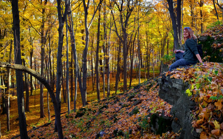 Lindsay Along the Niagara Escarpment in the Woodend Conservation Area in Fall :: I've Been Bit! Travel Blog