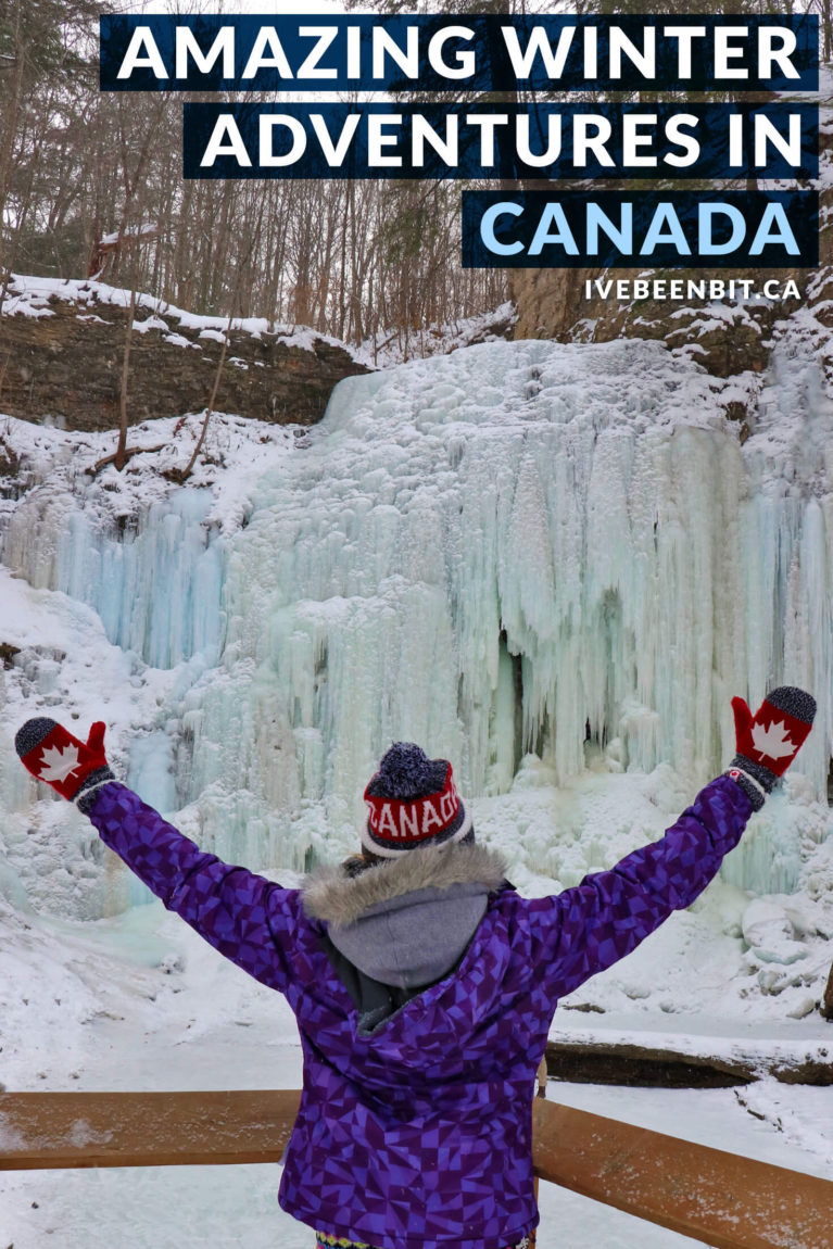 You may not like Old Man Winter but you'll start to love this chilly season after seeing how fun these winter activities in Canada are! Hiking, fat biking, ice climbing, waterfall chasing, snowshoeing and more are amazing ways to enjoy winter in Canada. | #Travel #Winter #Canada #Hiking #Biking #IceClimbing #Waterfalls | IveBeenBit.ca