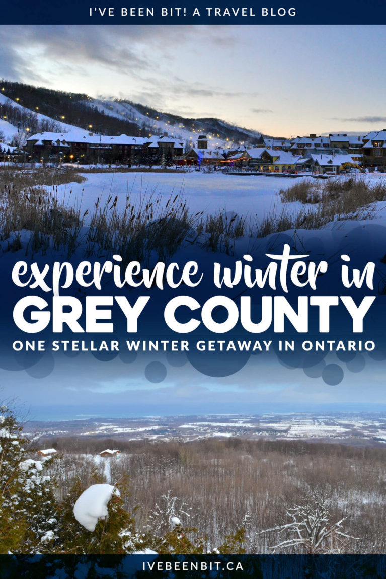 Looking for some things to do in Ontario in winter? See why Grey County is the perfect destination for an Ontario winter weekend getaway! | Grey County Ontario | Collingwood Ontario Winter | Blue Mountains Ontario Winter | Ontario Winter Getaway | Ontario Winter Travel | #Ontario #Winter #Canada | IveBeenBit.ca