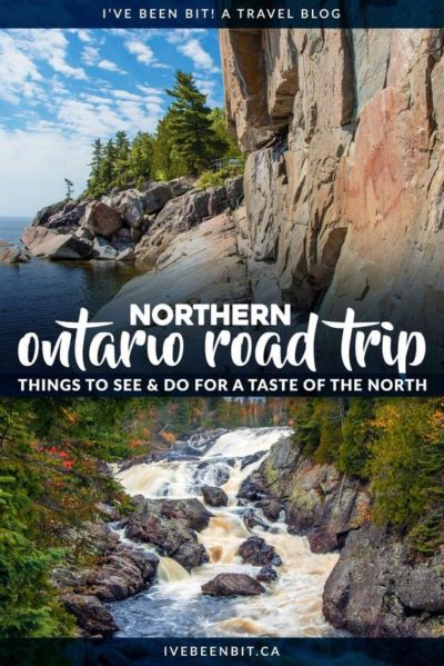 A northern Ontario road trip will show you untouched landscapes, incredible waterfalls, and more. Includes the Agawa Canyon Tour Train, Big Nickel and more with stops in Sault Ste Marie and Sudbury! | #Canada #CanadaTravel #Ontario #NothernOntario #AgawaCanyon #CanadaTips #TravelTips #CanadaItinerary #TravelItinerary | IveBeenBit.ca