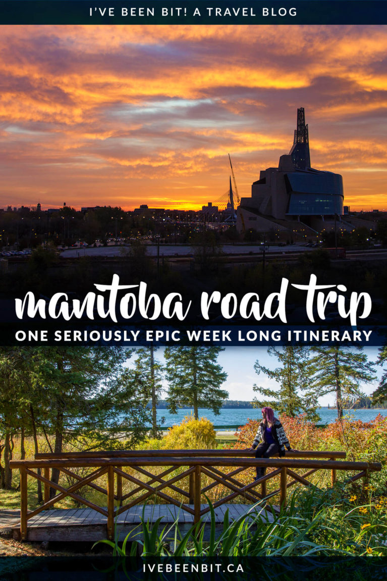 Canada's Prairie provinces may not be top of mind, but they're full of adventure. If you're looking for amazing hikes, good food, beautiful lookouts and more, travel to Manitoba Canada. This 7 day Manitoba road trip itinerary will have you not only exploring the province but booking a return trip! | #Travel #Canada #Manitoba #RoadTrip #Winnipeg #RidingMountainNationalPark | IveBeenBit.ca