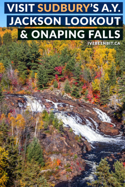 If you will detour for waterfalls in Ontario, you gotta plan a hiking trip to see this one! If you're heading to Northern Ontario, plan a day trip from Sudbury to visit Onaping Falls and the A.Y. Jackson Lookout. This lesser known Ontario waterfall is a must visit! | #Travel #Canada #Ontario #NorthernOntario #Waterfalls #Hiking | IveBeenBit.ca