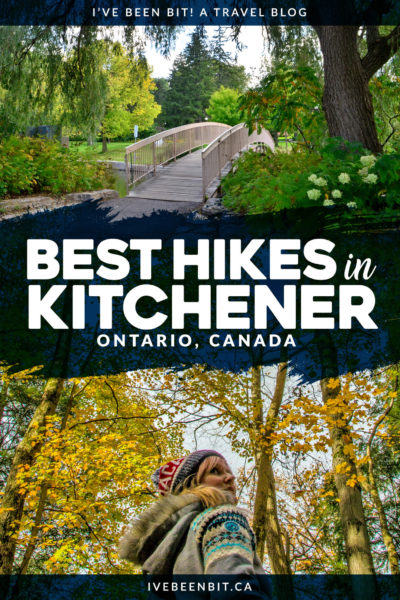 Just one of the many great things to do in Kitchener, Ontario, Canada. Check out the best hiking trails in Kitchener! These amazing hikes are just the dose of nature you need in Waterloo Region. Hiking trails in Ontario, Canada. Walking trails in Kitchener-Waterloo. | #Travel #Hiking #Kitchener #WaterlooRegion #Ontario #Canada | IveBeenBit.ca