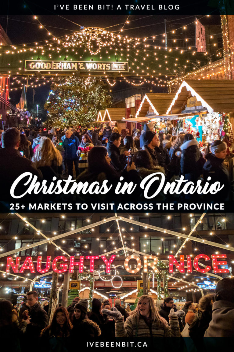 The Best Ontario Christmas Markets For Festive Fun | Top Christmas Markets in Ontario | Christmas in Ontario Canada | Ontario Christmas Getaways | Things to Do in Ontario in Winter | Christmas in Toronto | Toronto at Christmas | St Jacobs Sparkles | Ontario Christmas Events | Christmas Markets in Canada | Things to Do in November in Ontario | Things to Do in December in Ontario | #Travel #Ontario #Winter #Christmas | IveBeenBit.ca