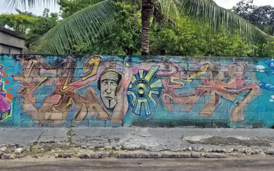 Man with Shield Mural in Cozumel Mexico :: I've Been Bit! Travel Blog