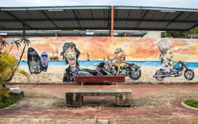 Mick Jagger Motorcycle Mural Cozumel Mexico :: I've Been Bit! Travel Blog