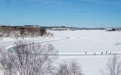 View of the Ramsey Lake Skate Trail from Science North :: I've Been Bit! Travel Blog