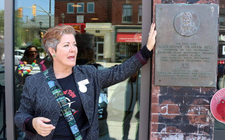 Jan of Tasty Road Trips Telling Us About the History of Paris Ontario :: I've Been Bit! Travel Blog