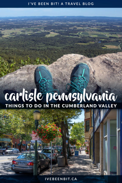 Planning a visit to Central Pennsylvania? You can't miss these things to do in Carlisle PA and the Cumberland Valley! From the middle of the Appalachian Trail to great eats and beautiful accommodation, it's the perfect getaway destination. You'll find museums, beautiful hikes, amazing accommodation and more! | #Travel #USA #UnitedStates #Pennsylvania #AppalachianTrail | IveBeenBit.ca