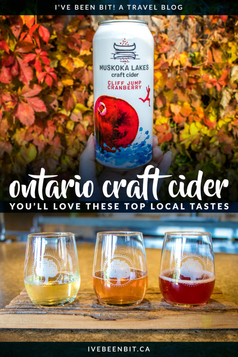 Craft beer in Ontario is really taking off, but that's not the only thing! Ontario craft cider is also booming. You don't want to miss these incredible Ontario cider establishments! | #Travel #Canada #Ontario #Cider #CraftCider | IveBeenBit.ca