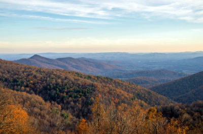 Vistas of Shenandoah National Park at Golden Hour