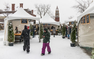 Tents and People in the Niagara Icewine Village :: I've Been Bit! Travel Blog