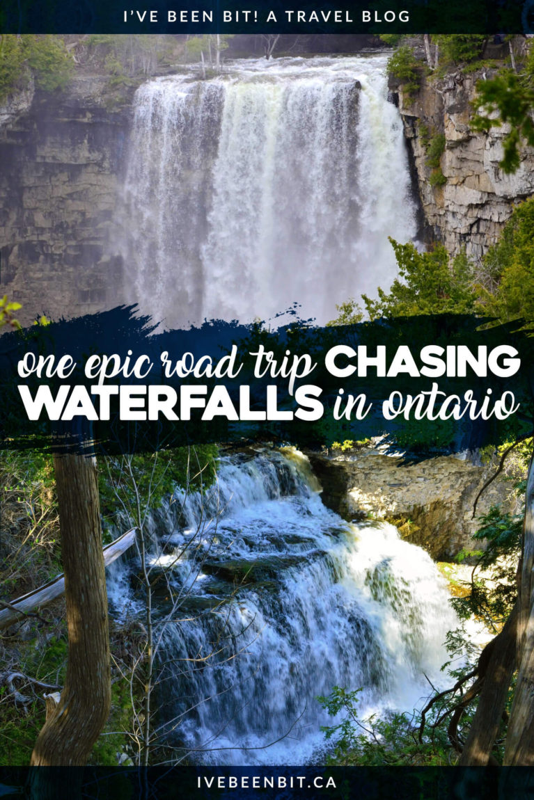 Self-proclaimed waterfall addict? Click now because this is the only guide you'll need to chase some Grey County waterfalls! Includes map, tips & more. Waterfalls in Ontario Canada. Chasing waterfalls in Grey County. Waterfall hikes in Ontario Canada. Hiking the Bruce Trail. | #Travel #Canada #Ontario #GreyCounty #Waterfalls #Hiking #HikingTrails | IveBeenBit.ca