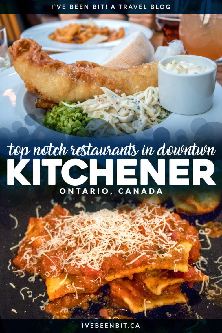 Looking for great food in Waterloo Region? These downtown Kitchener restaurants will treat your taste buds. You won't want to miss these delicious eats! Check out these restaurants in downtown Kitchener Ontario Canada. | #Travel #Canada #Ontario #WaterlooRegion #Kitchener #Restaurants | IveBeenBit.ca