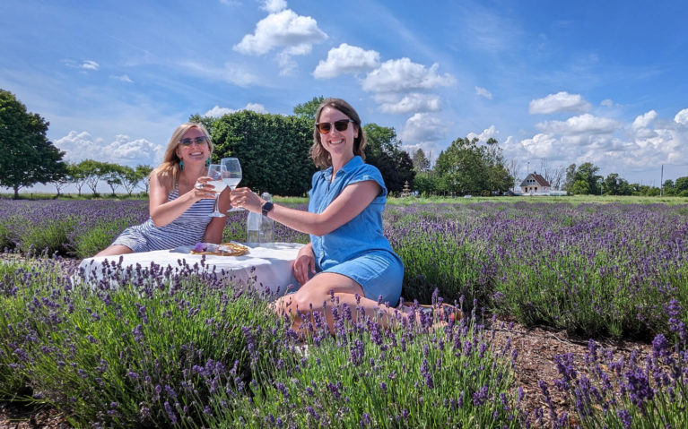 Lindsay & Tara Enjoying a Picnic at Lavender Polo :: I've Been Bit! Travel Blog