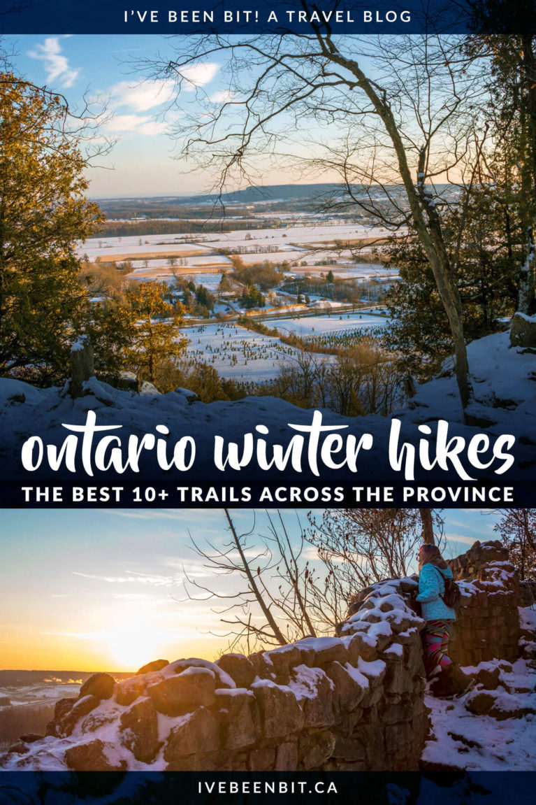 Ontario has incredible trails to tackle all year round, but these top Ontario winter hikes are next level once the snow falls! | Winter Hiking Ontario | Winter Hiking Trails Ontario | Ontario Winter Travel | Winter Hiking Near Toronto | Ontario Hiking | Hiking in Winter | Winter Hiking | Winter Hiking in Canada | #Winter #Hiking | IveBeenBit.ca