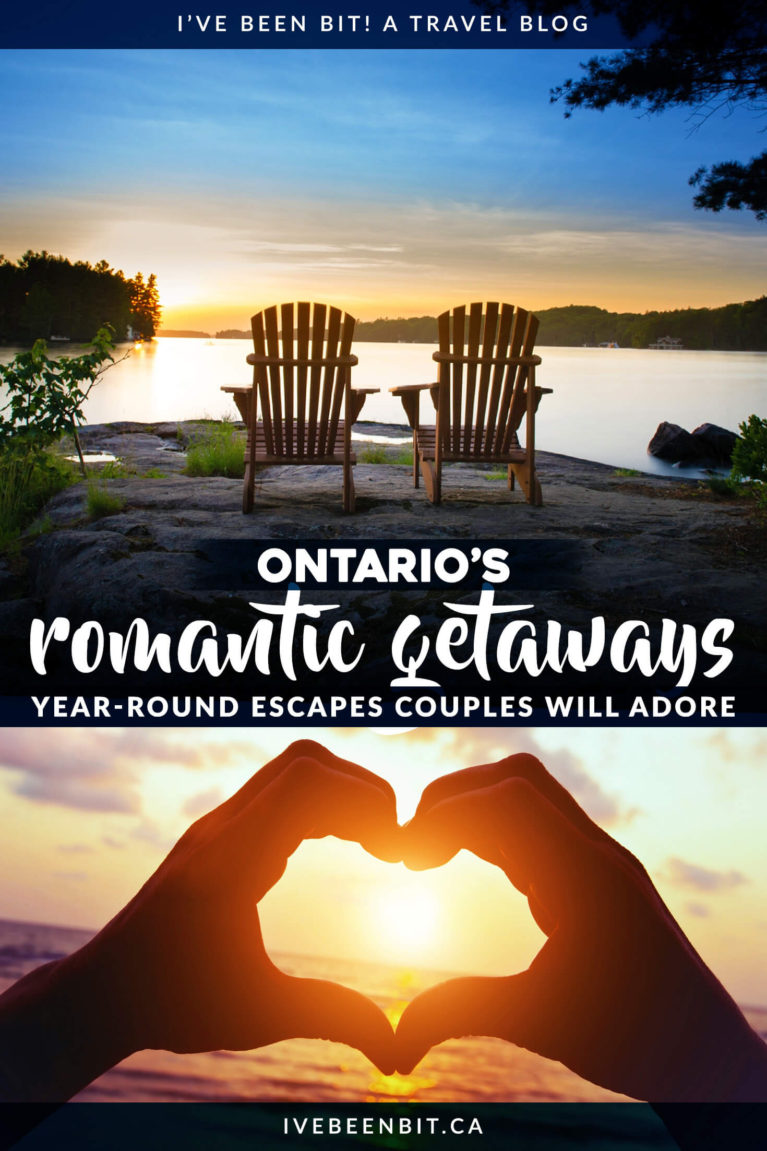 Looking to whisk your loved one away on a memorable adventure? Check out these great ideas for romantic getaways in Ontario! | Romantic Weekend Getaways Ontario | Romantic Winter Getaways Ontario | Romantic Places in Ontario | Romantic Airbnbs in Ontario | Winter Ontario Getaways | Ontario Weekend Getaways | #ValentinesDay #Anniversary #CouplesGetaway | IveBeenBit.ca