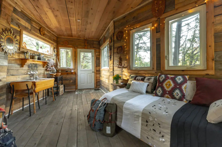 Interior View of the Ottawa Treehouse - Image From Airbnb :: I've Been Bit! Travel Blog