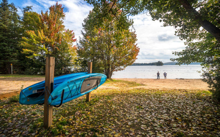 Paddleboards In Front of the Beach at Mikisew Provincial Park :: I've Been Bit! Travel Blog