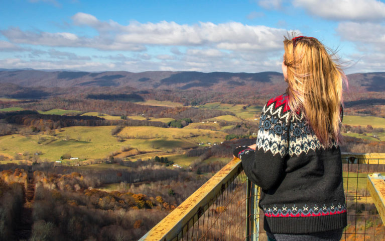 Lindsay Enjoying the Virginia Views from Wytheville's Big Walker Lookout :: I've Been Bit! Travel Blog