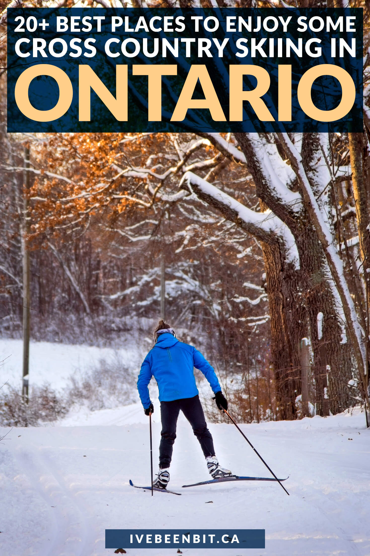 Looking for a way to enjoy winter in Ontario? Give cross country skiing a go! Check out these top spots for cross country skiing in Ontario that are perfect for all skill levels. | Ontario Winter Getaway | Winter Ontario Canada | Ontario Winter Travel | Ontario Skiing Destinations | Winter Travel in Ontario | Northern Ontario Cross Country Skiing | Cross Country Skiing Near Toronto | #Winter #Travel #Skiing #CrossCountrySkiing | IveBeenBit.ca