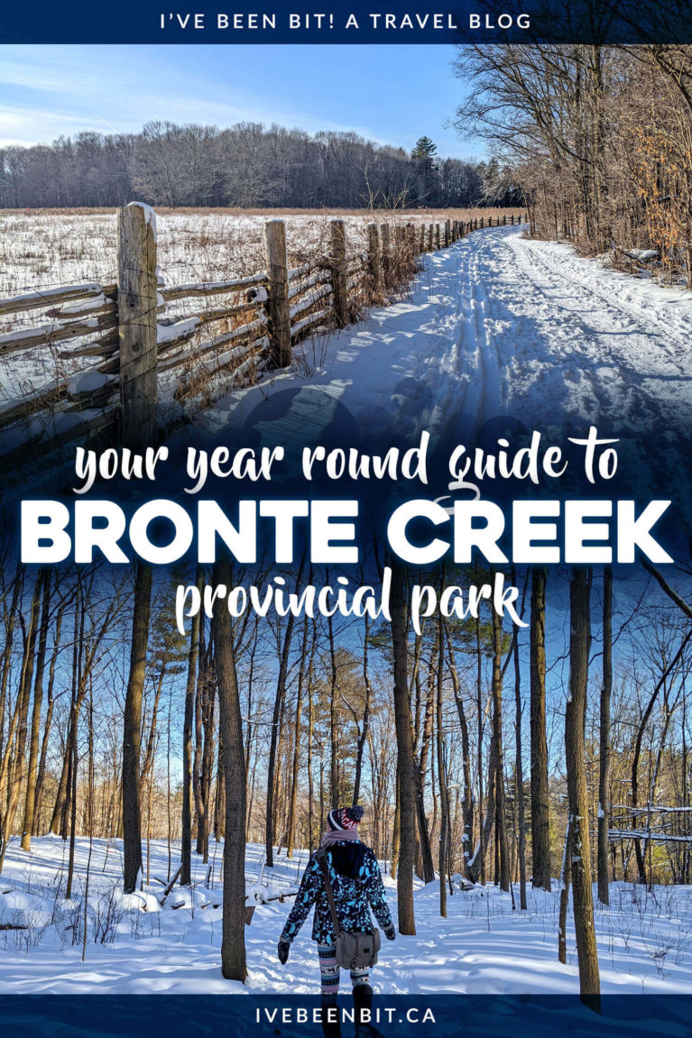 Looking for a fantastic park near Toronto? Hit the trails at Bronte Creek Provincial Park! This Ontario Parks site is a great spot for a hike in Oakville | Ontario Provincial Parks | Ontario Hiking Trails | Ontario Hikes | Hikes in Ontario | | Ontario Winter Hiking | Winter Hiking in Ontario | Hiking Trails in Oakville | Hiking Trails in Ontario | Places to Hike in Oakville Ontario | Bronte Creek Trail | Bronte Creek Oakville | Burlington Hiking Trails | #Hiking #Ontario | IveBeenBit.ca