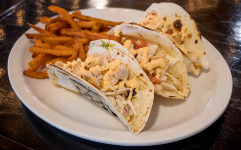 Fish Tacos and Sweet Potato Fries at 7 Dogs Brewpub in Wytheville :: I've Been Bit! Travel Blog