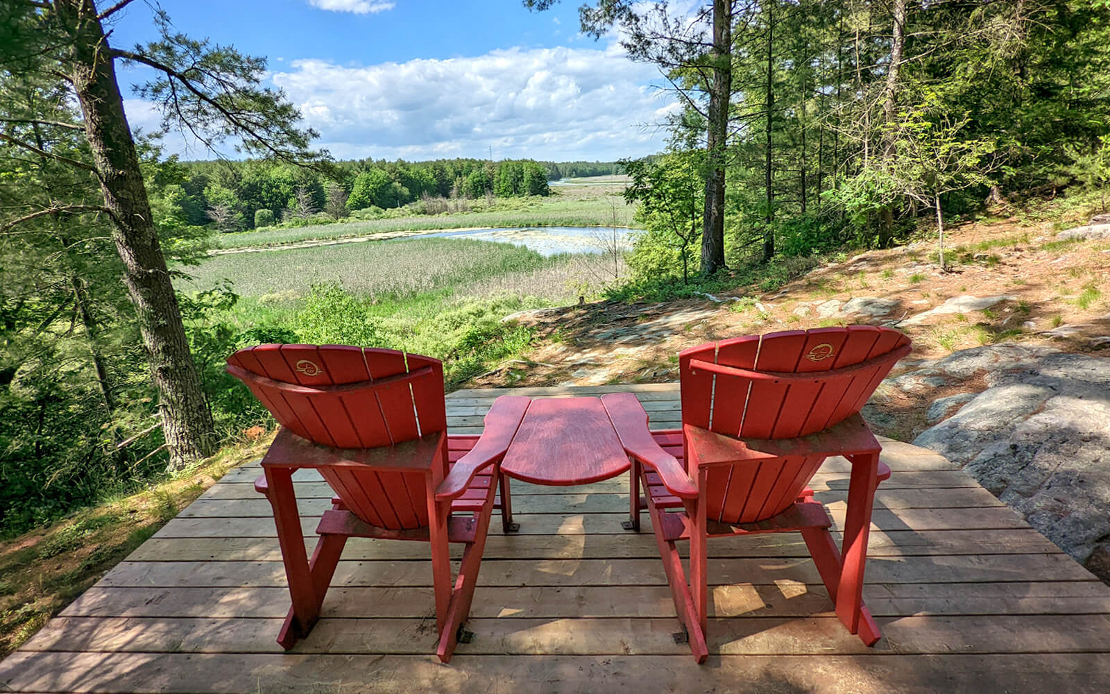 Red Chairs at Thousand Islands National Park :: I've Been Bit! Travel Blog