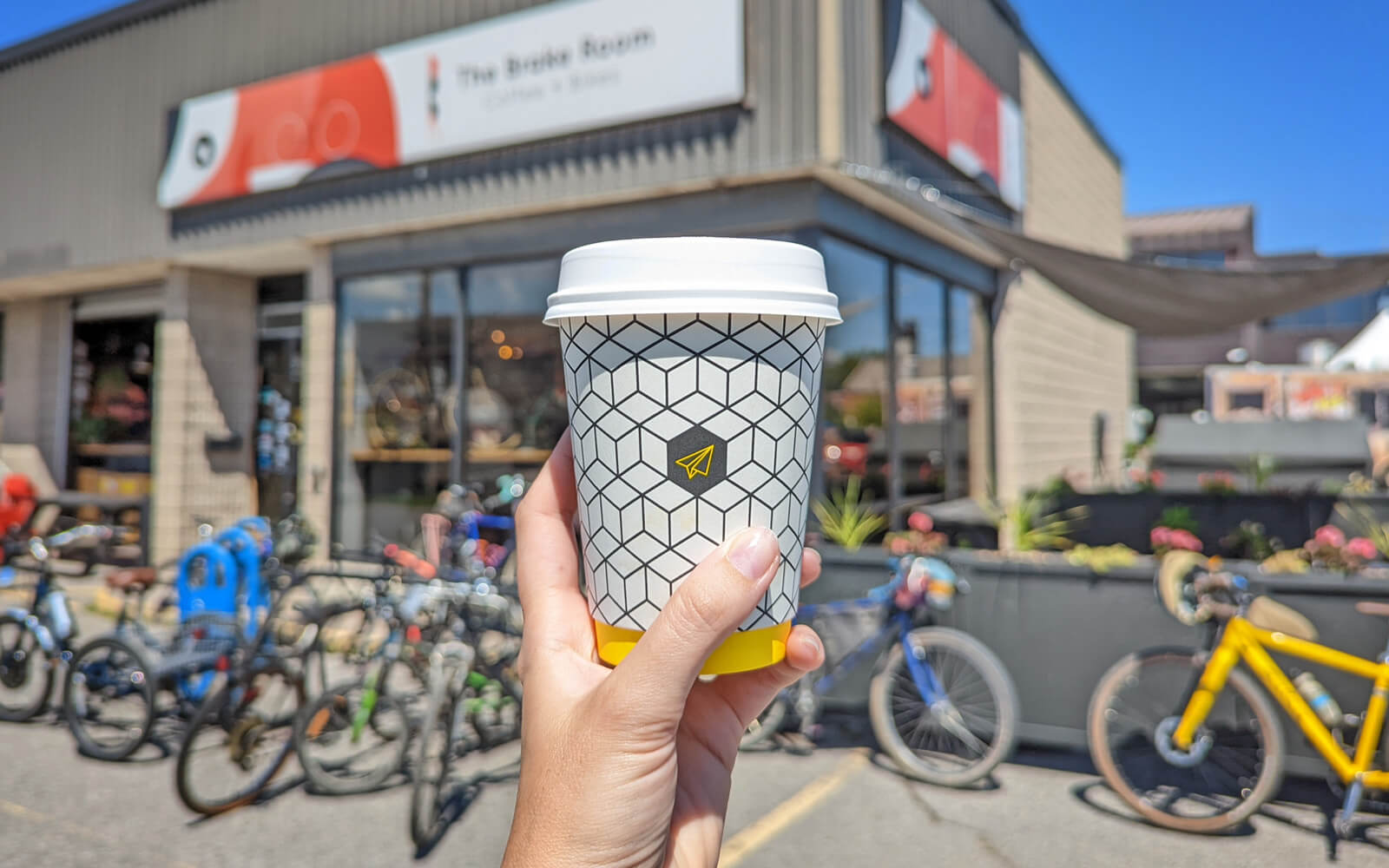 Coffee in Front of The Brake Room in Belleville :: I've Been Bit! Travel Blog