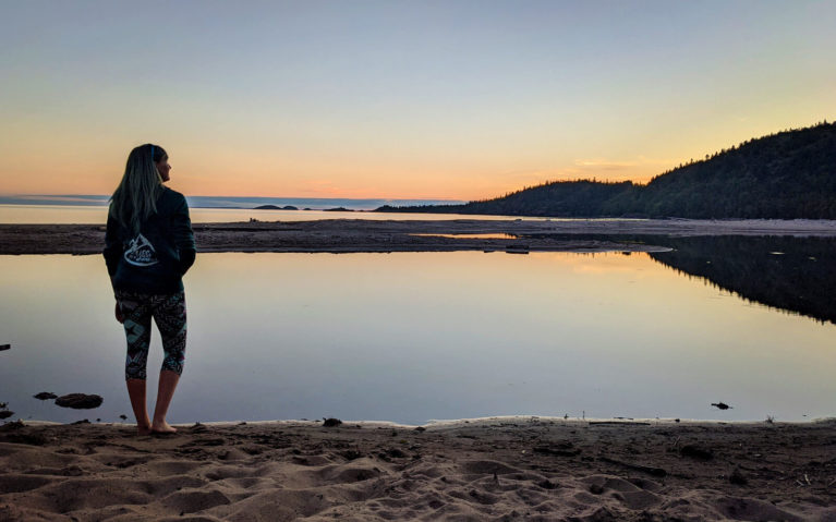 Lindz at Neys Provincial Park Beach at Sunset :: I've Been Bit! Travel Blog