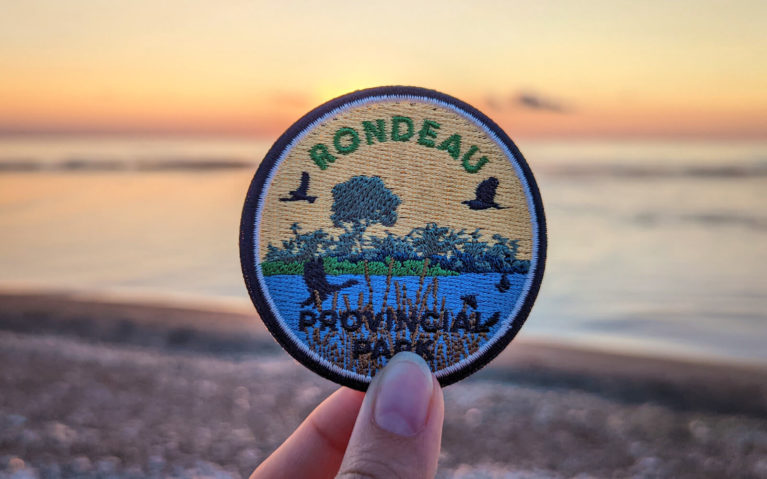 Rondeau Provincial Park Patch In Front of the Sunrise Over Lake Erie :: I've Been Bit! Travel Blog