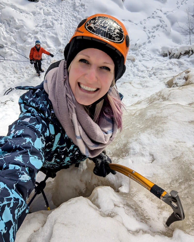 Ice Climbing Selfie in Thunder Bay in Winter :: I've Been Bit! Travel Blog