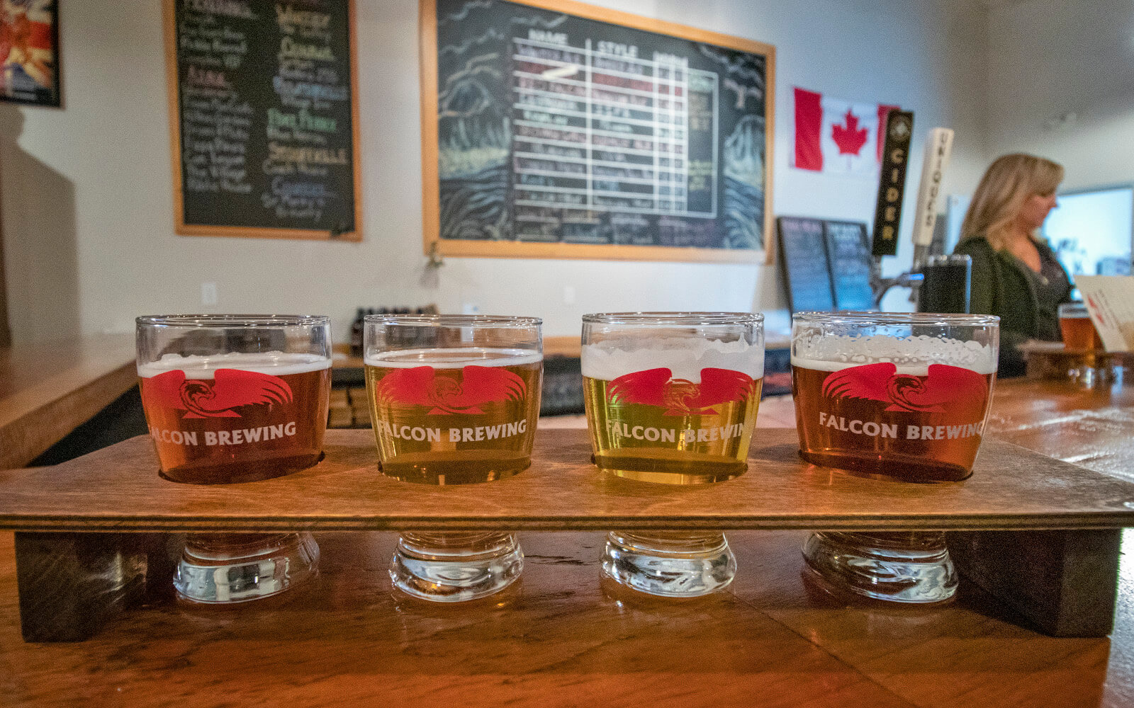 Flight of Beers at Falcon Brewing in Ajax :: I've Been Bit! Travel Blog