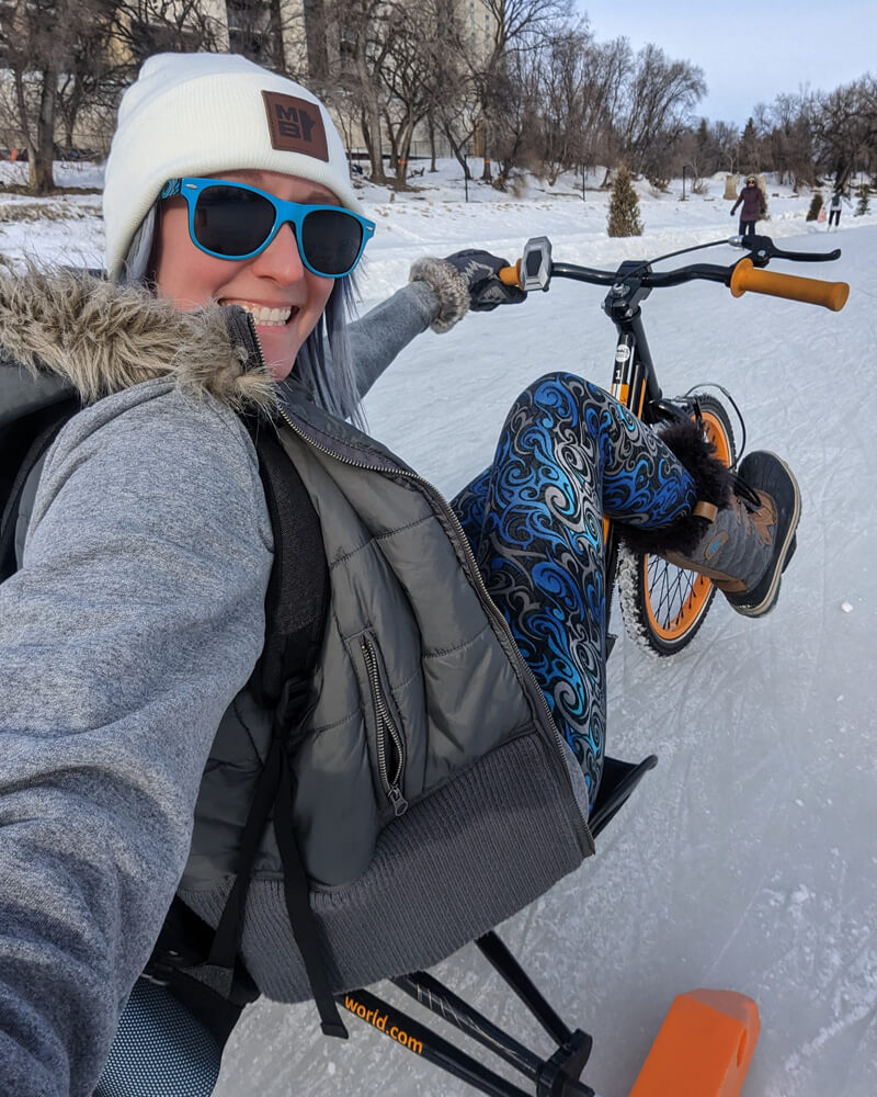 Selfie of Lindsay on a Trike :: I've Been Bit! Travel Blog