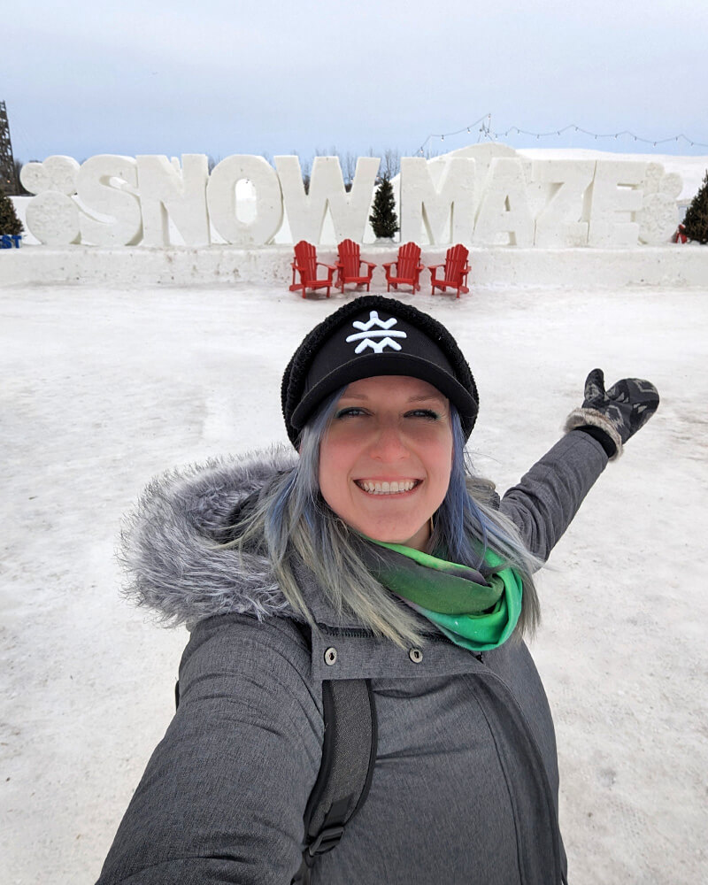 Lindsay With the Snow Maze Letters :: I've Been Bit! Travel Blog