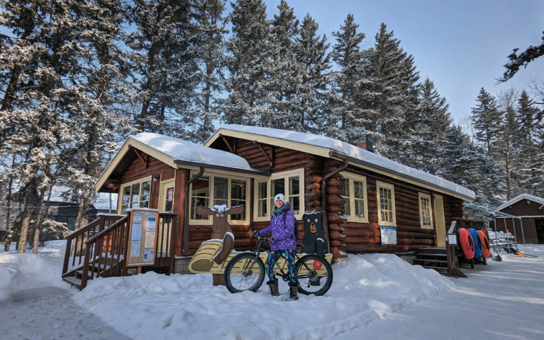 Lindsay with a Fat Bike Rental at the Friends of Riding Mountain National Park :: I've Been Bit! Travel Blog