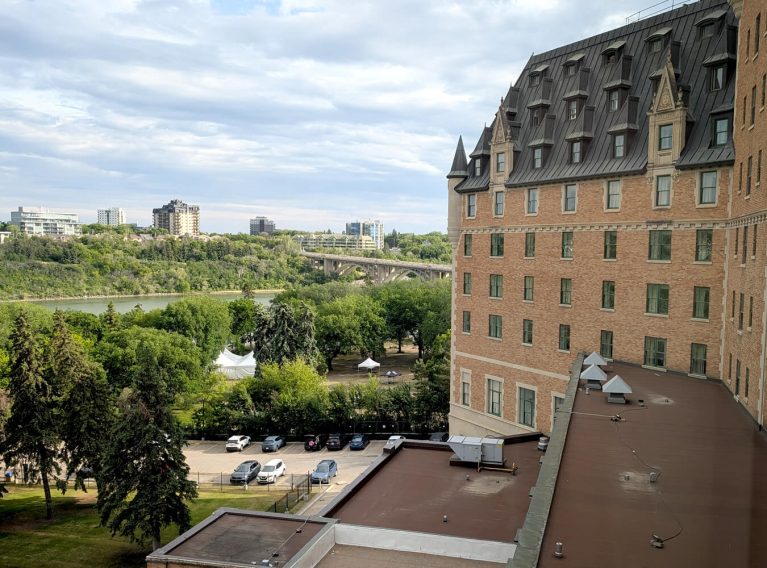 Looking Out the Window of One of the Riverview Rooms at the Hotel Bessborough :: I've Been Bit! Travel Blog