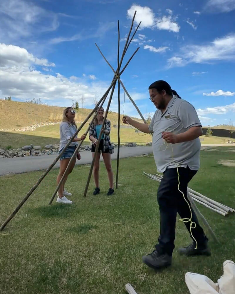 Listening and Learning as Chris Teaches Us About the Knowledge Behind the Tipi :: I've Been Bit! Travel Blog