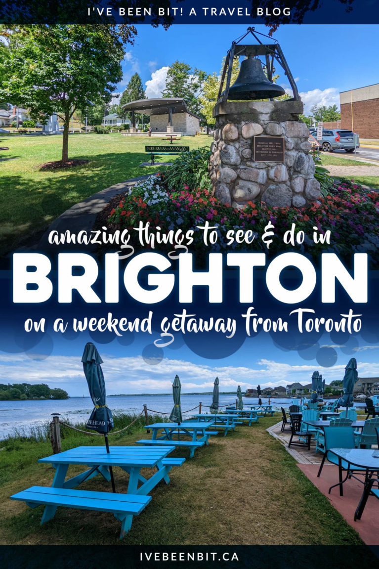 Brighton, Ontario is not to be missed when visiting the Bay of Quinte region of Southeastern Ontario! With stunning parks hiking trails, an adorable downtown and its location right on Lake Ontario, Brighton has so much to offer. Plan your weekend getaway to Brighton now! | Brighton Ontario Canada | Small Towns in Ontario | Places to Visit in Ontario | Southeast Ontario | Weekend Trips from Toronto | Day Trips from Toronto | Weekend Trips from Ottawa | Ontario Travel | Travel in Ontario | Ontario Getaways | #Travel #Ontario #Canada | IveBeenBit.ca