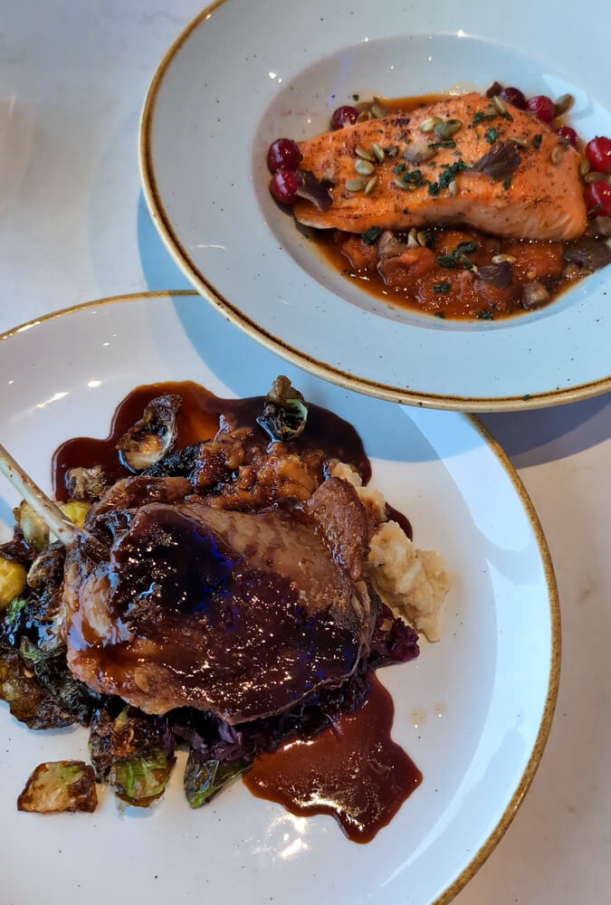 Duck Leg Confit and Salmon Dish at the Table Rock Restaurant :: I've Been Bit! Travel Blog