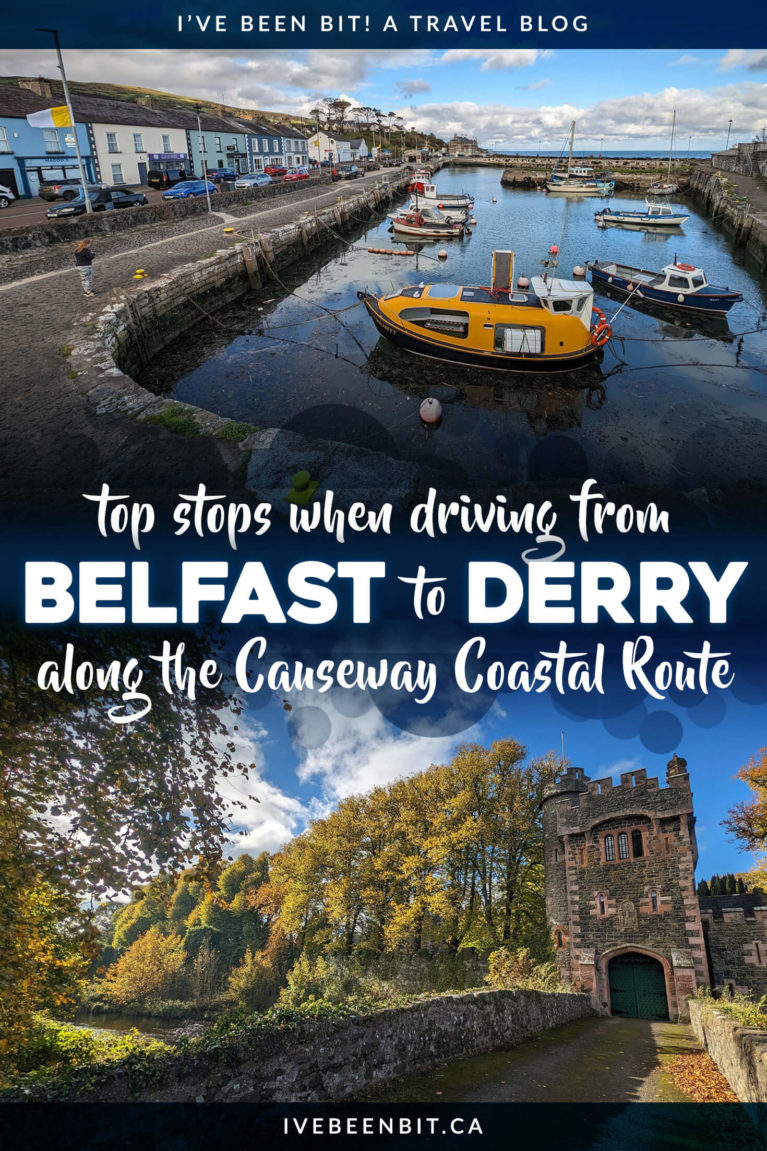 Whether you're a fan of the lore, history buff, or a chaser of vistas like myself, you'll be blown away by the beauty of Northern Ireland from Belfast to Derry. | Northern Ireland Travel | Belfast to Derry | Causeway Coastal Route | Carrickfergus | The Gobbins | Barbican Gate of Glenarm Castle | Carnlough | Carrick-a-Rede Rope Bridge | Giant's Causeway | Northern Ireland Road Trip Itinerary | #Travel #NorthernIreland #Europe | IveBeenBit.ca