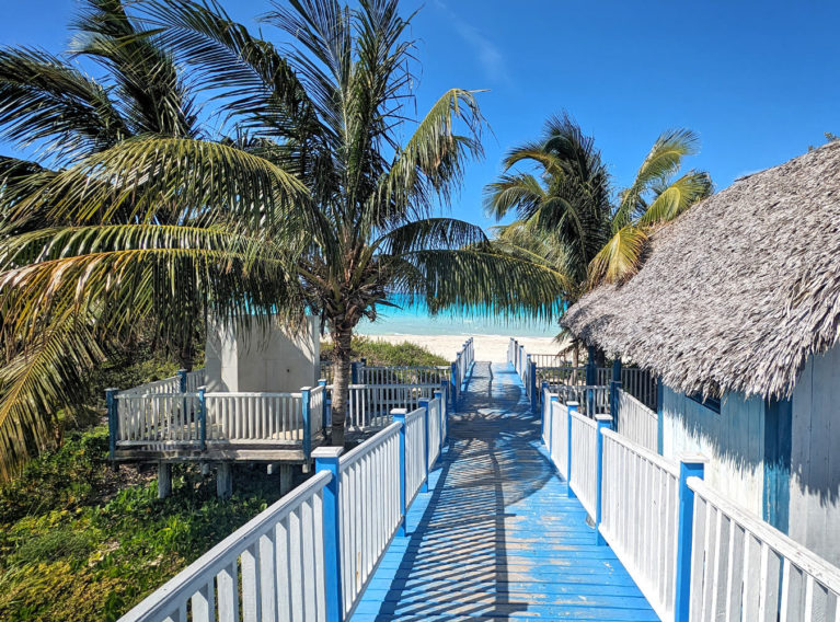Playa Pilar Boardwalk with Beach in Background :: I've Been Bit! Travel Blog