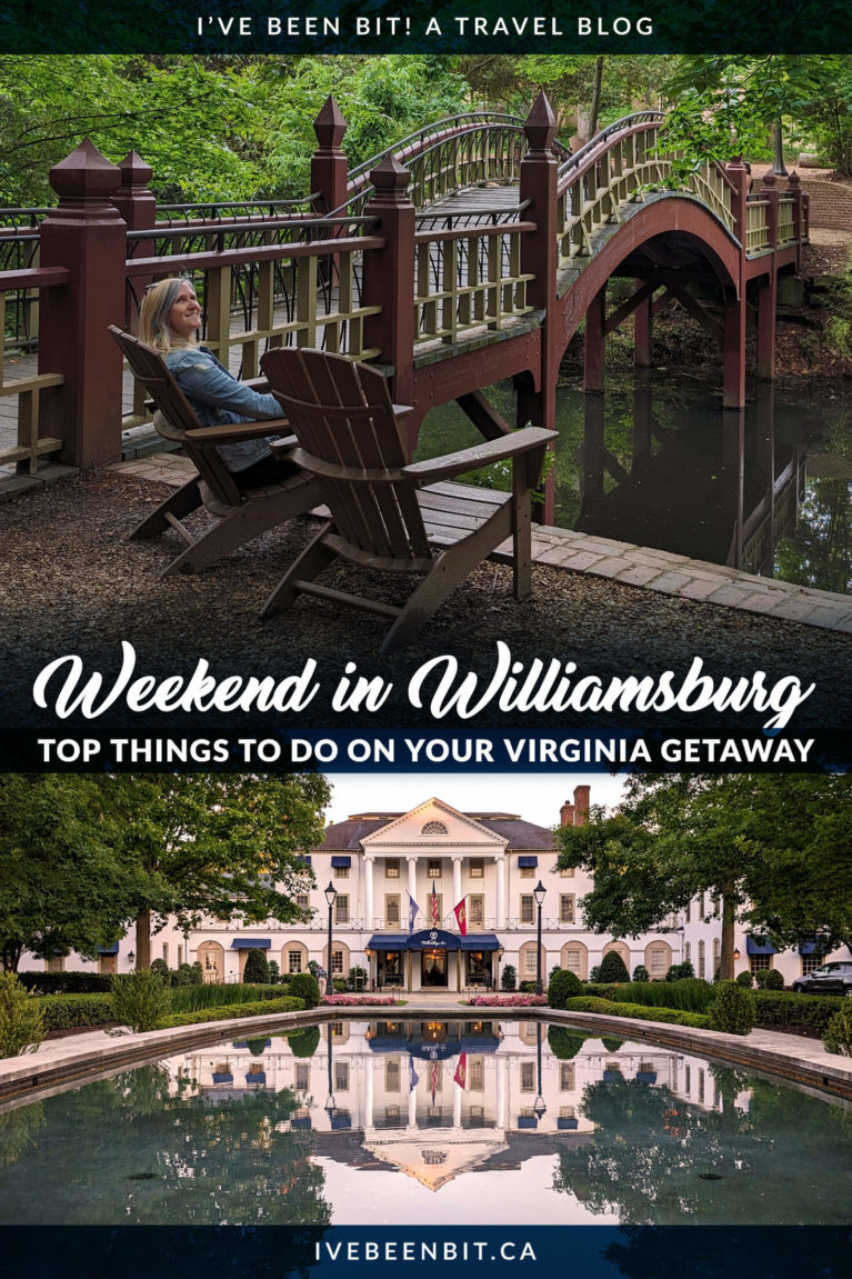 While history buffs will be in their element, there is plenty more to see, do & experience during a weekend in Williamsburg. | Virginia Travel Destinations | Travel Virginia | Virginia Road Trip | Road Trip Virginia | Things to Do in Williamsburg Virginia | Virginia Weekend Getaways | Hiking in Virginia | Paddling in Virginia | #Travel #RoadTrip #Virginia #USA | IveBeenBit.ca