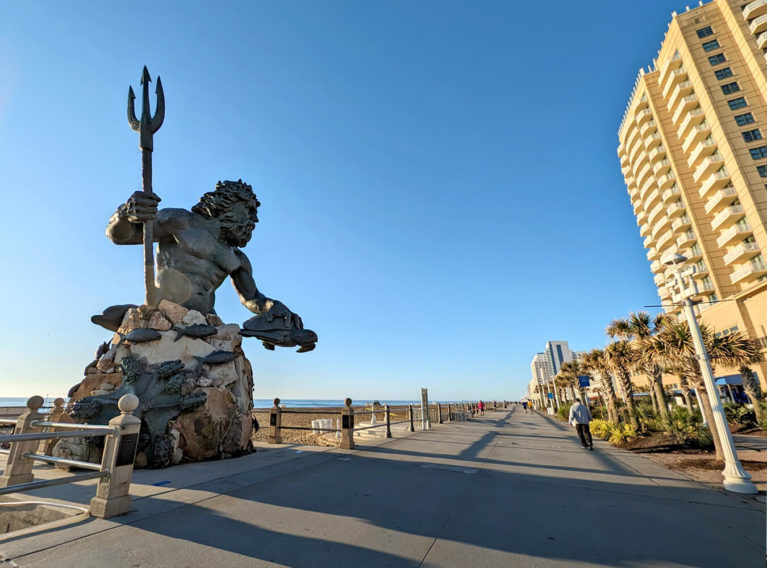 King Neptune Along the Virginia Beach Boardwalk :: I've Been Bit! Travel Blog