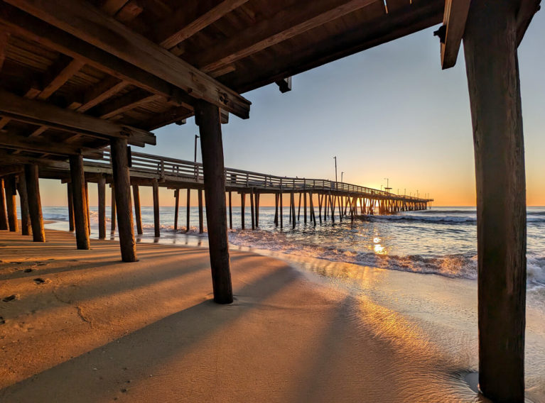 Under the Virginia Beach Pier at Sunrise :: I've Been Bit! Travel Blog