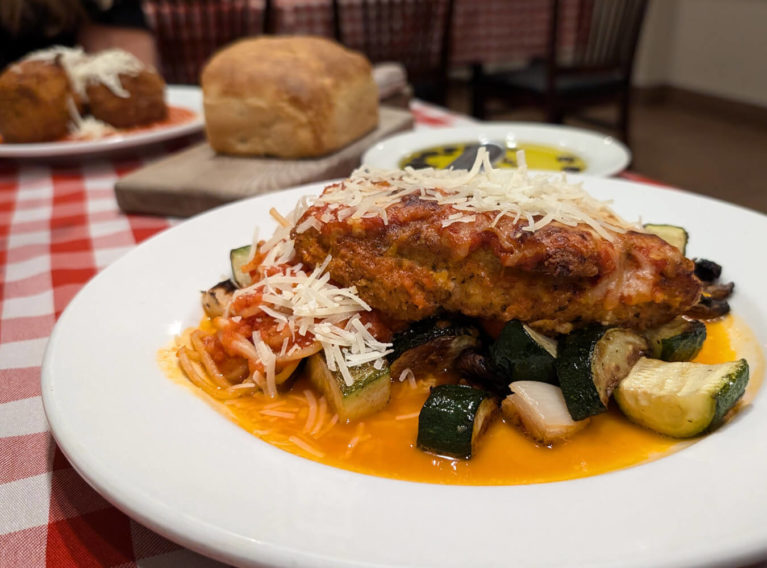 Chicken Parmesan with Pasta at Farina Ristorante :: I've Been Bit! Travel Blog