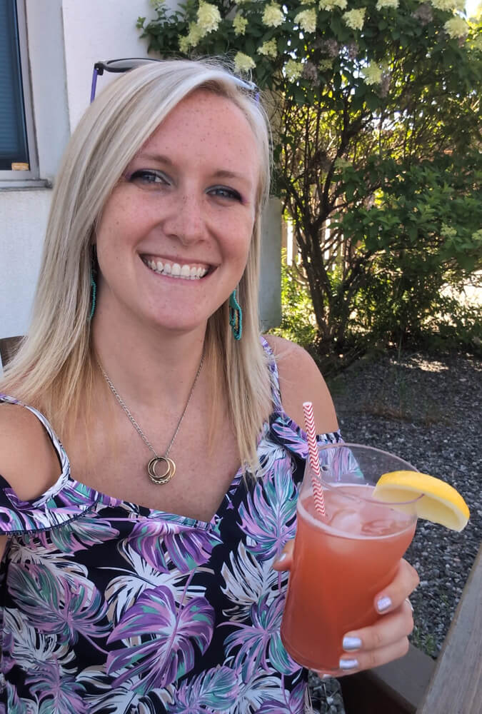 Lindz Holding the Fizzy Watermelon Beer Cocktail :: I've Been Bit! Travel Blog