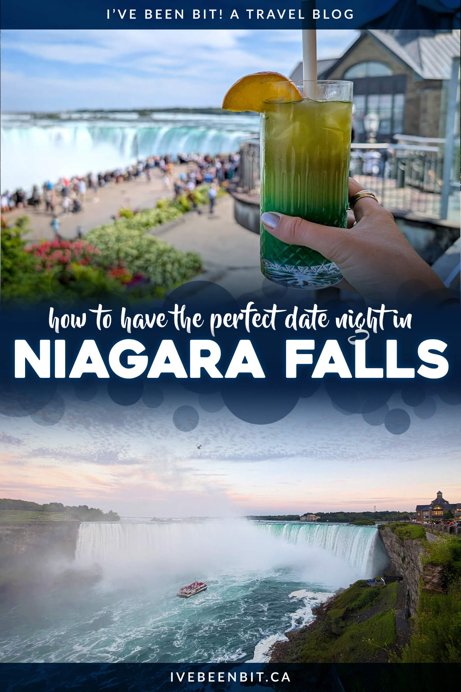 Whether you're a local or an international visitor, many would agree that Niagara Falls has its unique brand of romantic charm so I'm sharing how you can have the perfect Niagara Falls date night! | Niagara Falls Date Ideas | Romantic Things to Do in Niagara Falls | Niagara Falls Day Trip | Things to Do in Niagara Falls Ontario Canada | Niagara Falls Travel | Niagara Parks | #Travel #Canada #NiagaraFalls | IveBeenBit.ca