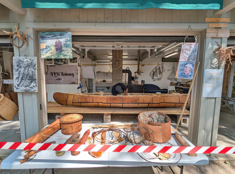 Todd Labrador at his Birch Bark Canoe Workshop :: I've Been Bit! Travel Blog